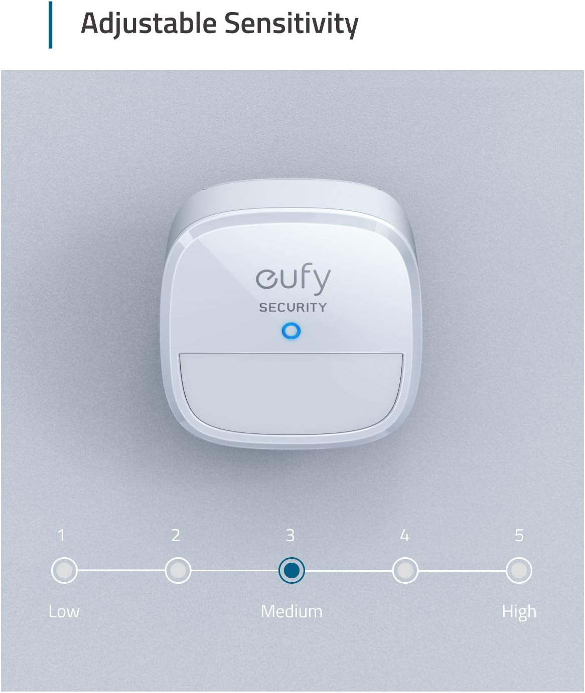 eufy Security 100 30 2-Year 24/7 Motion Sensor, Home Alarm System, Coverage, ft Detection Range, Battery Life