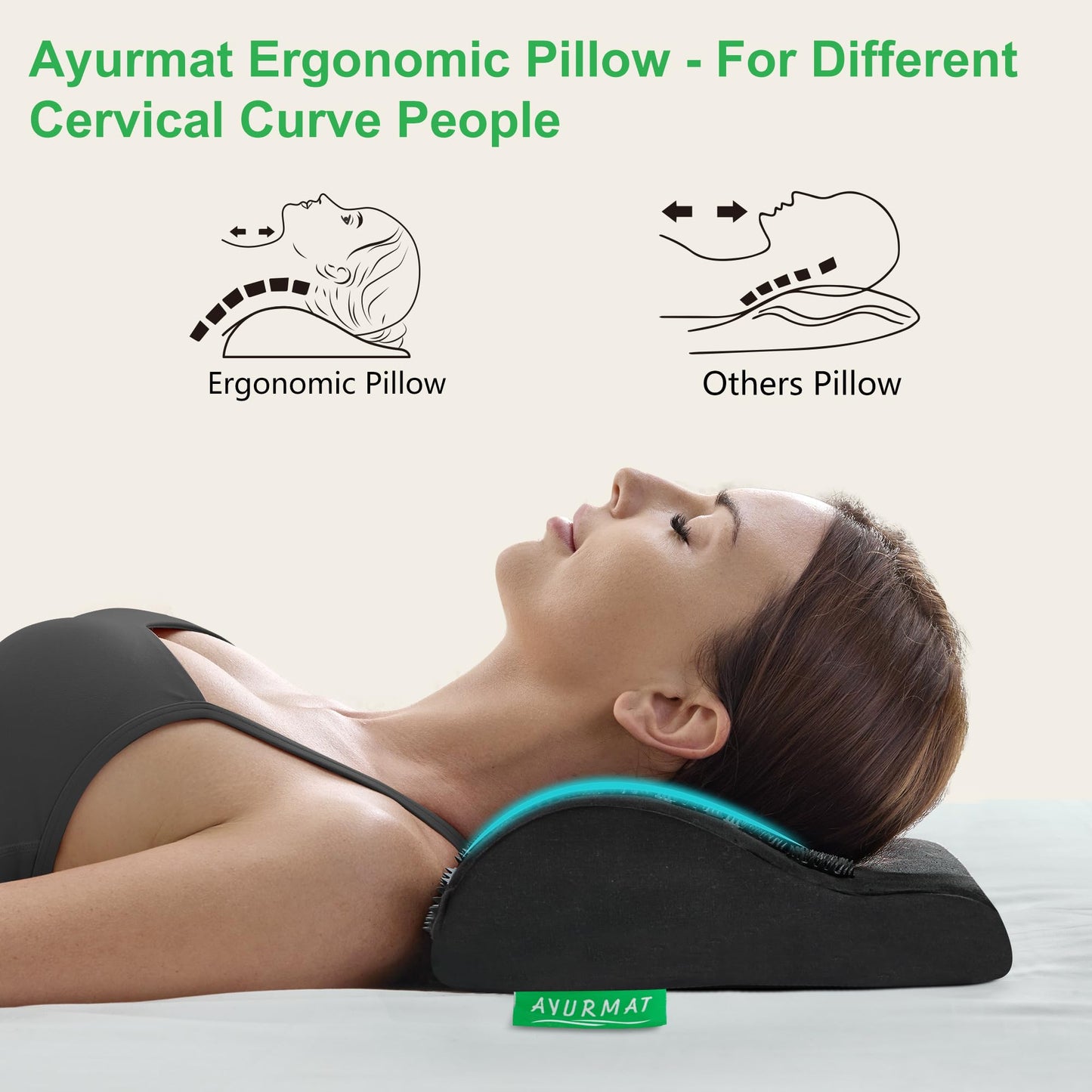AyurMat Premium Acupressure Mat and Pillow Set - Natural Eco-Friendly Linen & Coconut Fiber,Ergonomic Design,Relieves Stress & Tension,with Carrying Bag,Full Body Pro Set