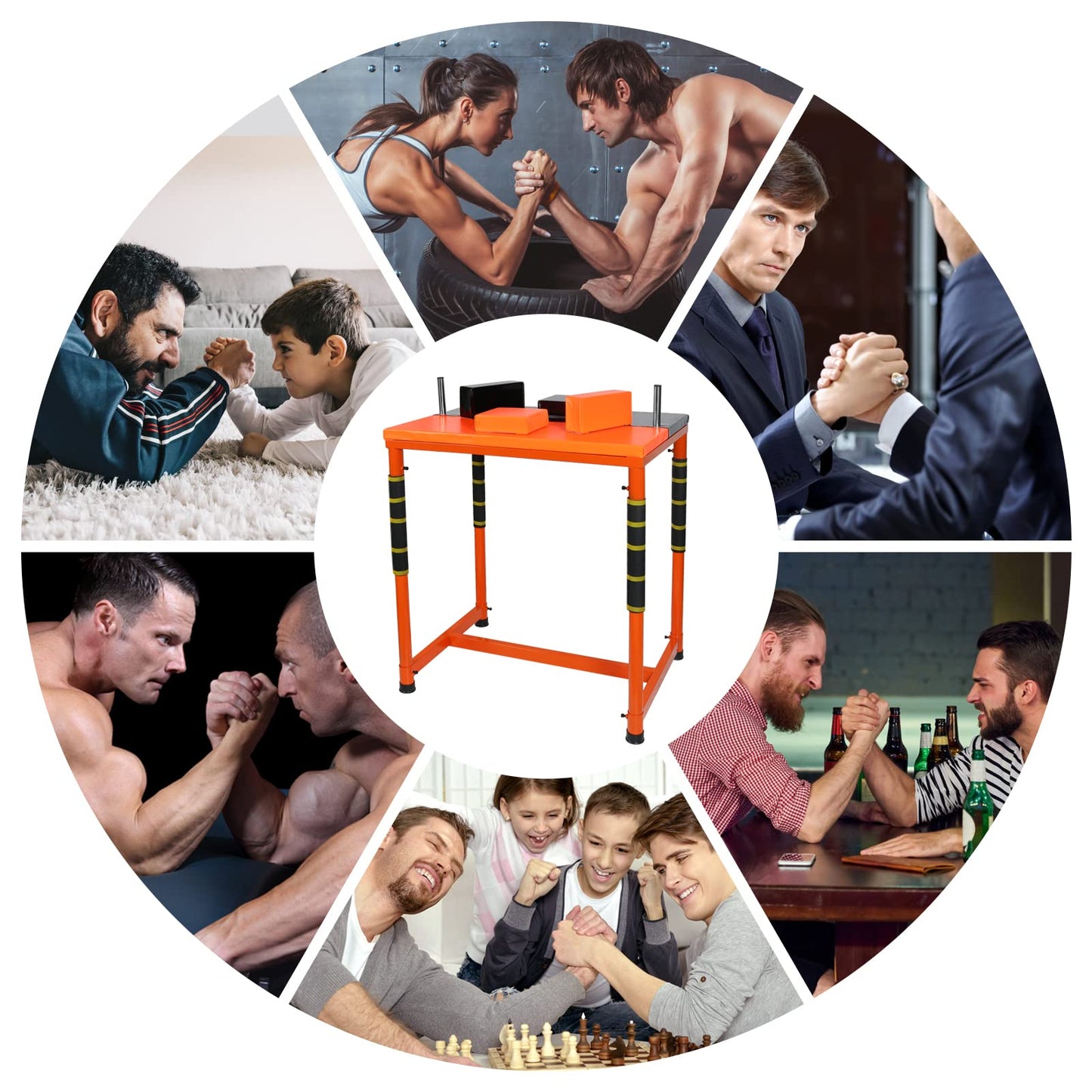 JELLYRATTBIT Professional Wrestling Battle Table - Competition Training Equipment for Home Gym Club (Orange with Black)