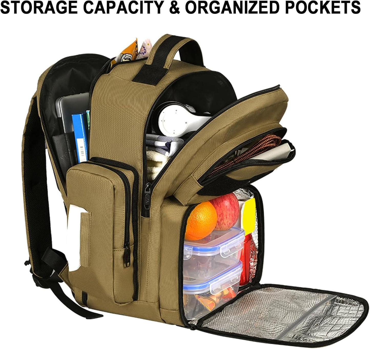 Backpack 15.6 Inch Backpack Daypack MATEIN Lunch for Men, Travel Laptop Insulated Cooler Bag Lunch box Rucksack, Extra