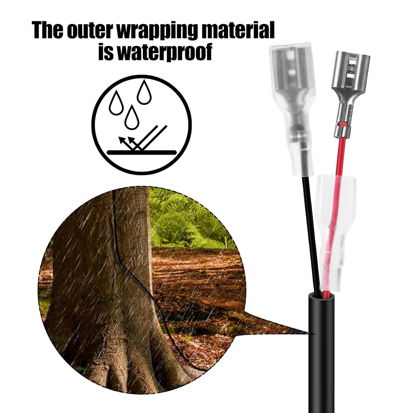 Yoizyfree Cord,79inch 5.5x2.1mm Trail Camera Power DC External Power Cable Compatible with DC Plug Trail Game Camera