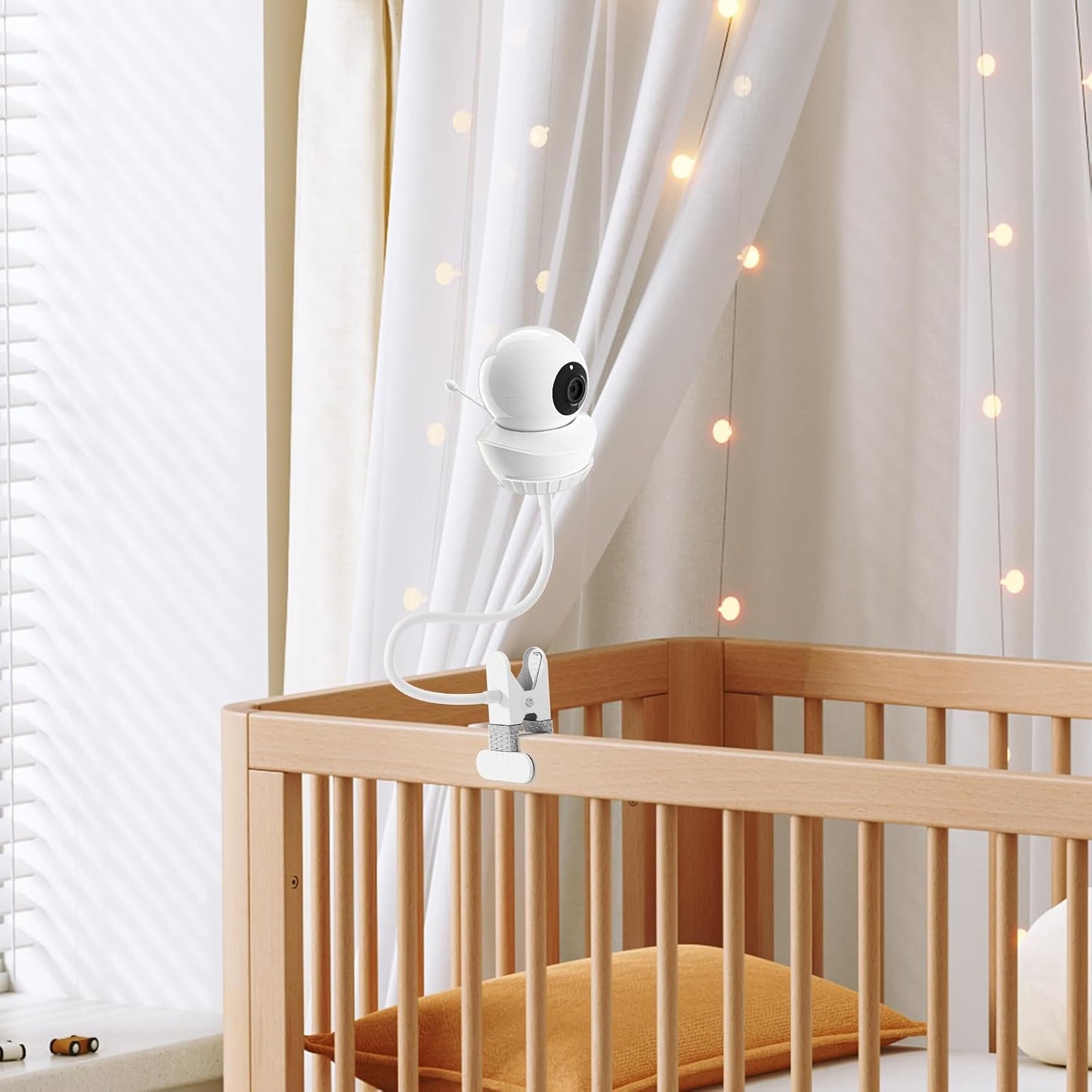Baaletc 15.7" 1/4" S2/V43 Universal Baby Monitor Mount Adjustable Gooseneck Arm with Strong Clip Clamp, Thread Camera