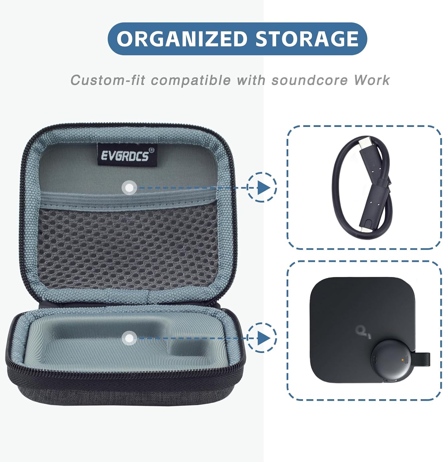 EVGRDCS Case for Anker soundcore Work AI Voice Recorder (Case Only)