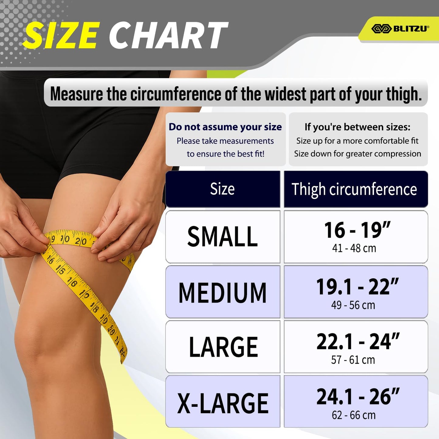 BLITZU Hamstring Compression Sleeve 1 Pair, Upper Leg Sleeves, Thigh, Quad & Groin Support for Men and Women, Anti-Slip Thigh Brace & Wrap for Running, Workout, Sports Recovery Black L