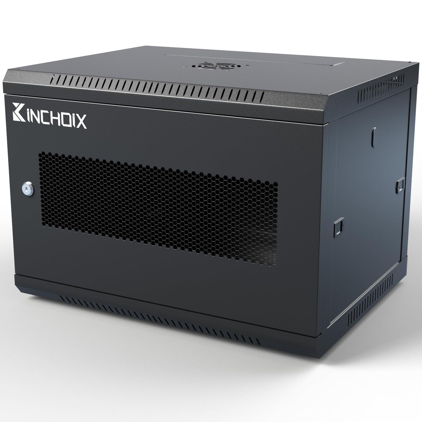 Kinchoix Wall Mount Network Server Cabinet 9U Network Rack Enclosure for Computer Routers Switches Networking Electronic Equipment, Removable Side Panels & Locks, 19.7in Depth