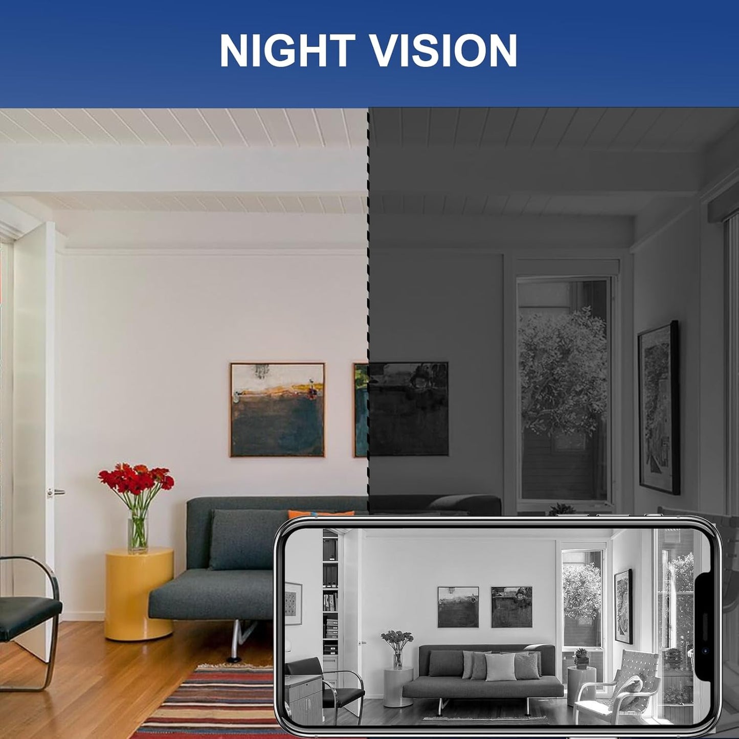senri 3 Pack 1080P Mini Security Camera, HD WiFi Home Indoor Outdoor Camera for Baby/Pet/Nanny, IP Camera Remote
