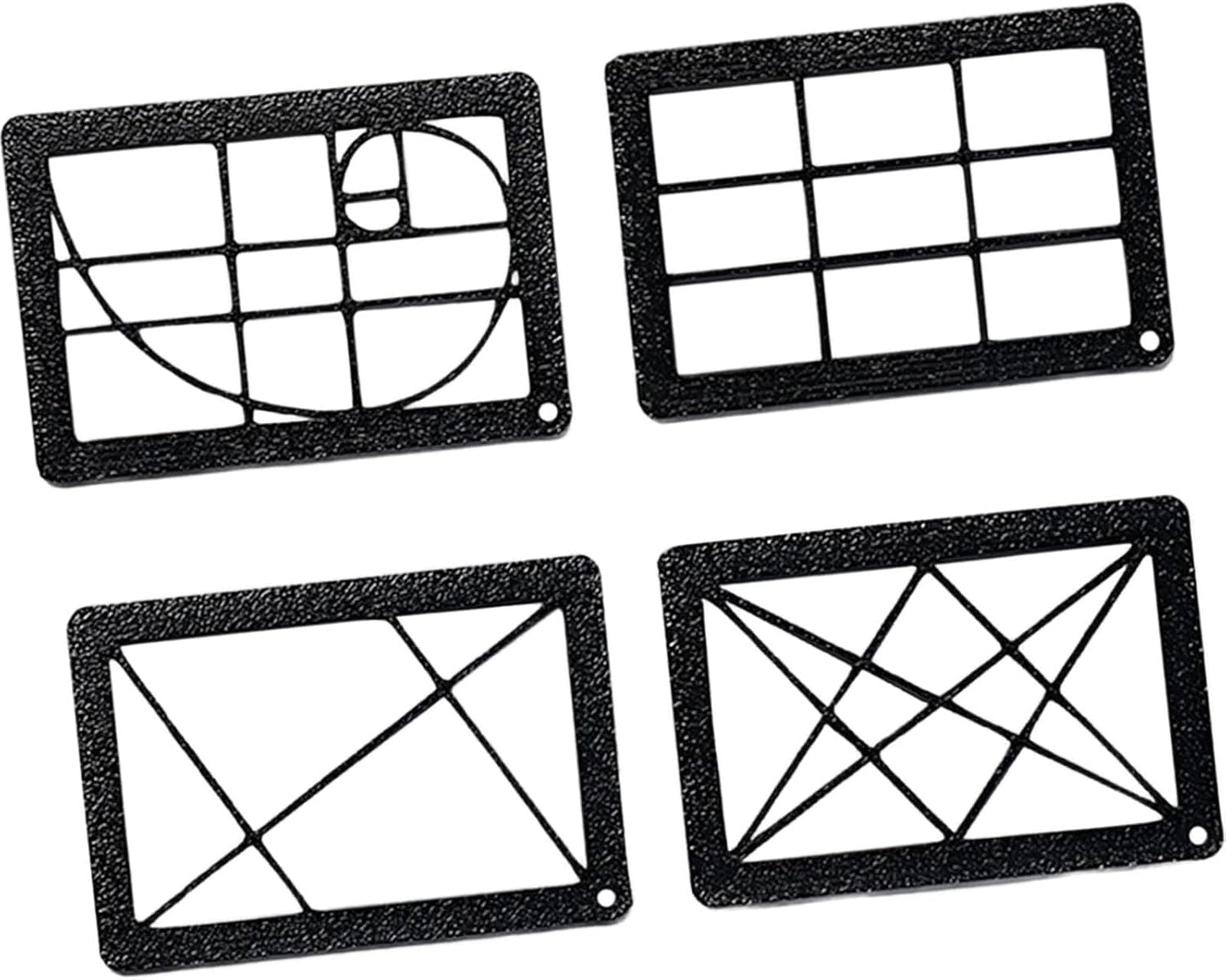 BWOFJGWH 4Pcs with Chain Sturdy Proportion Ruler Compact Composition Viewfinder for Sketching Viewer Painting, pp