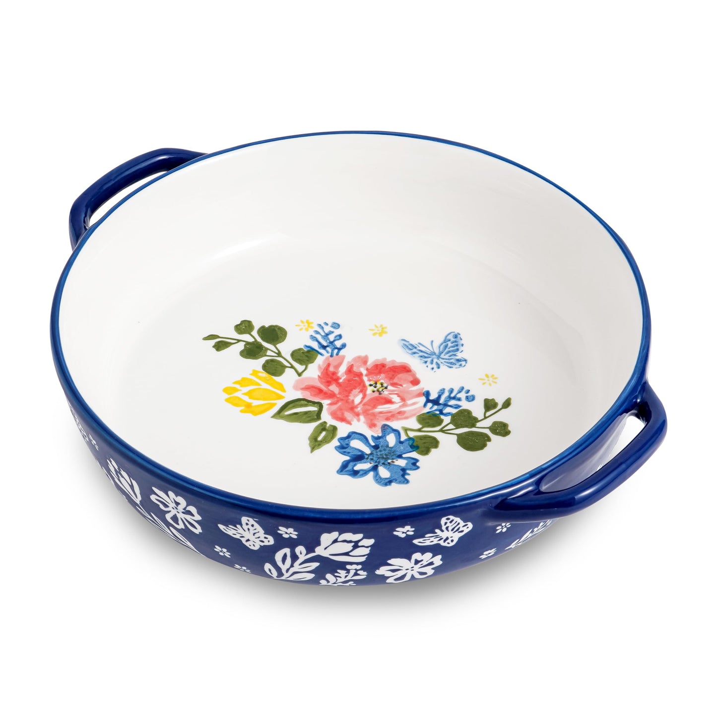 Wisenvoy Pie Pan Ceramic Pie Dish 9.8 Inches Pie Plate Porcelain Deep Dish Pie Pan Non-Stick Pie Pans
