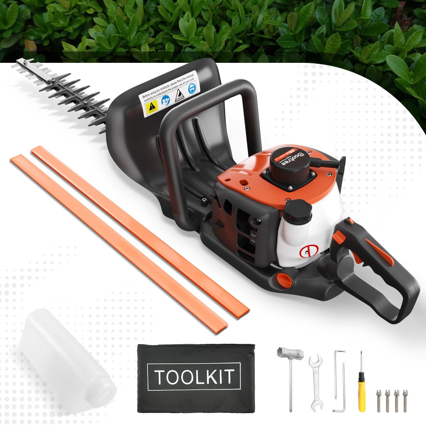 24-Inch 26cc 2 Cycle Gas Powered Dual Sided Hedge Trimmer (18cc)