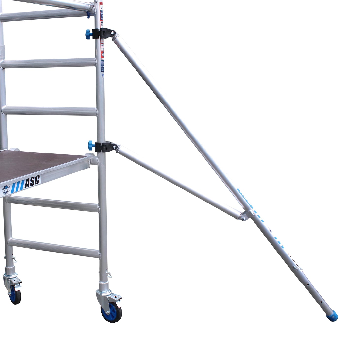 ASC Group A-Line Aluminum Scaffold Advanced | Stackable Folding Tower with Hatch | Stacked Load Capacity of 1000 lbs | 8'8" Stacked Platform Height - 16'4" Working Height | Multipurpose Scaffolding