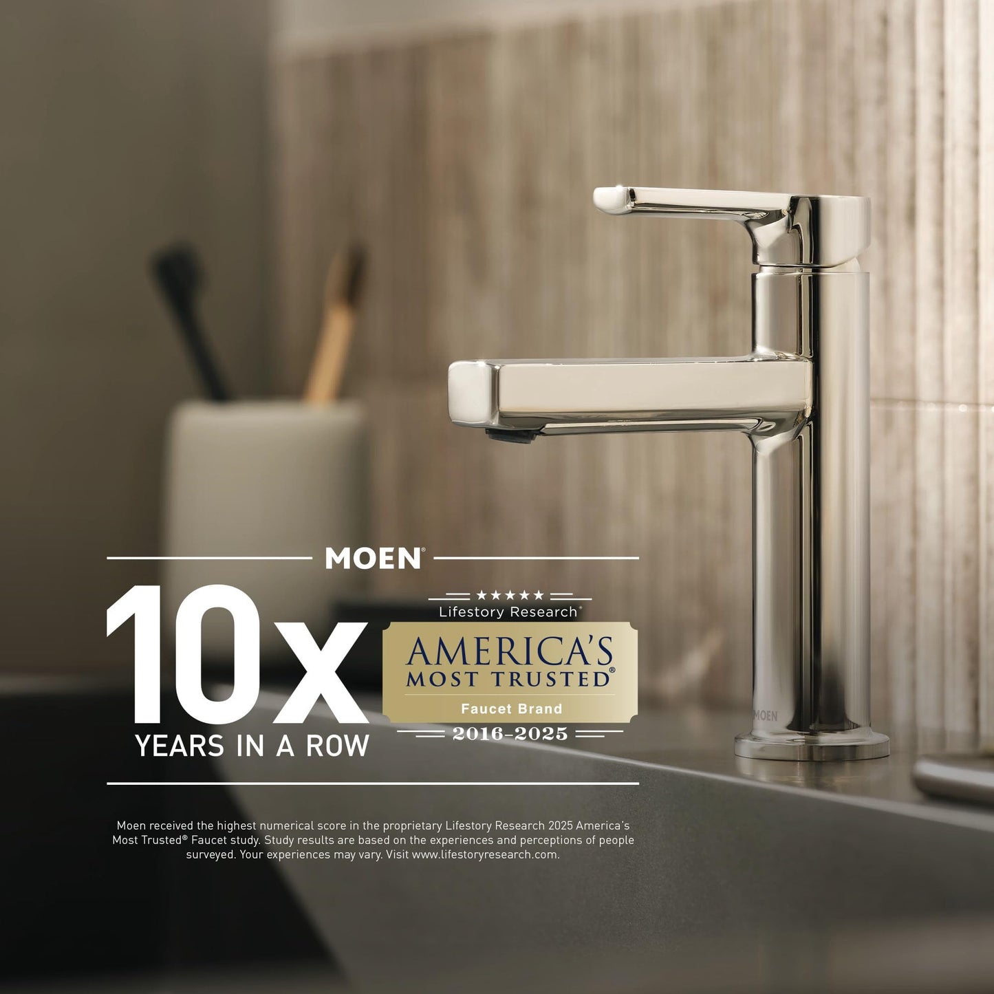 Moen Belfield Brushed Nickel Two-Handle 8-Inch Widespread Bathroom Faucet Trim Kit, Valve Required, T6405BN