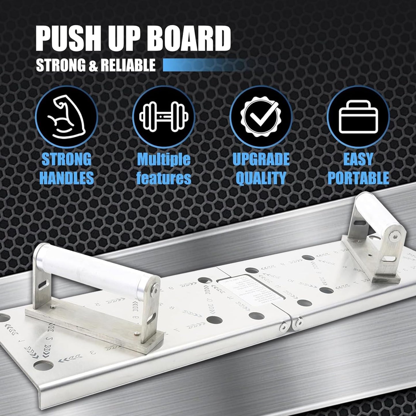 Push Up Board Heavy Duty PushUp Board, Full Metal Multi-Functional pushup board, Pectoral Muscle Arm Exercise Professional Equipment Home Gym Equipment, Best Choice for Fitness Professionals Gift, Stainless Steels