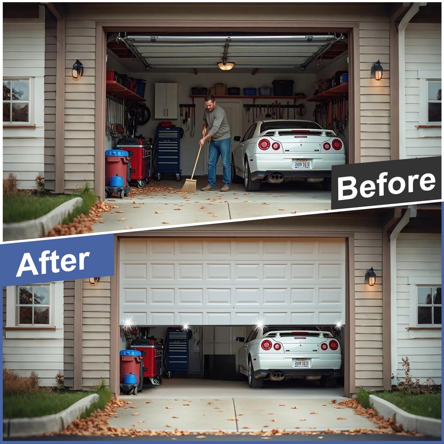 Garage Door Seals Bottom Rubber - 16.5 Feet Weatherproof EPDM Rubber, Easy DIY Trim-to-Fit Installation Kit, Custom-Fit, Durable Seal for Energy Efficiency & Home Protection