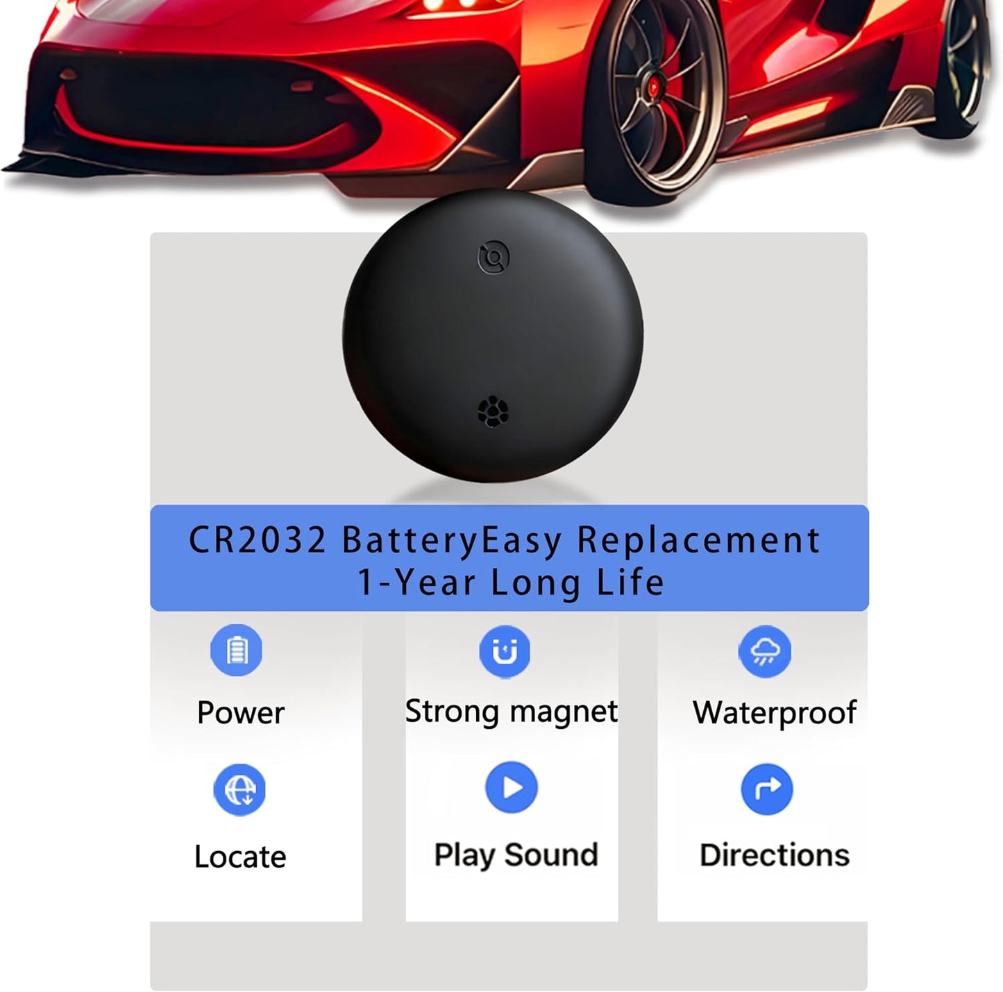 Naibudx 1-Year Car GPS Tracker No Subscription fees Required, Ultra-Strong Magnetism, mini-Sized and Portable, with a