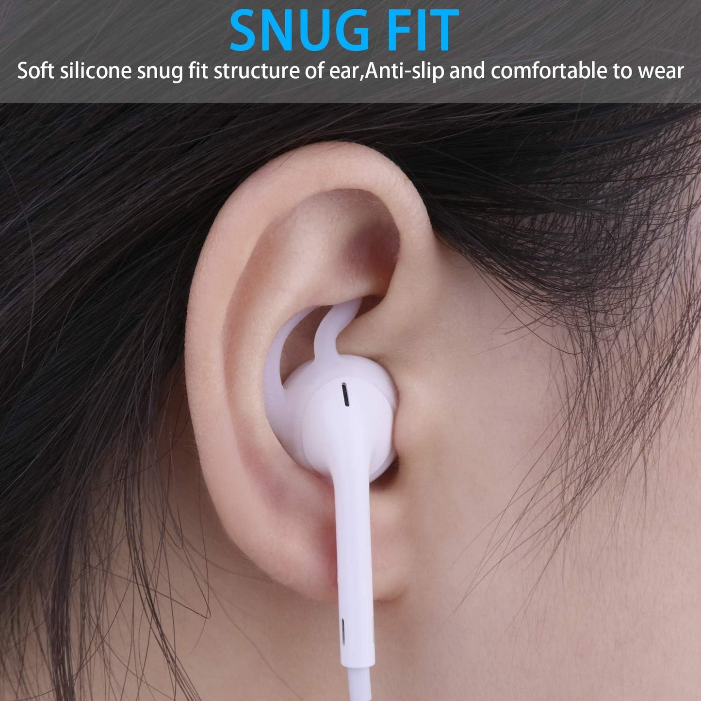 Lunies 6S/6 Plus/5S/5C/5 4 Earpods Covers Anti-Slip Silicone Soft Sport Earbud Tips for iPhone Earbuds Comfortable
