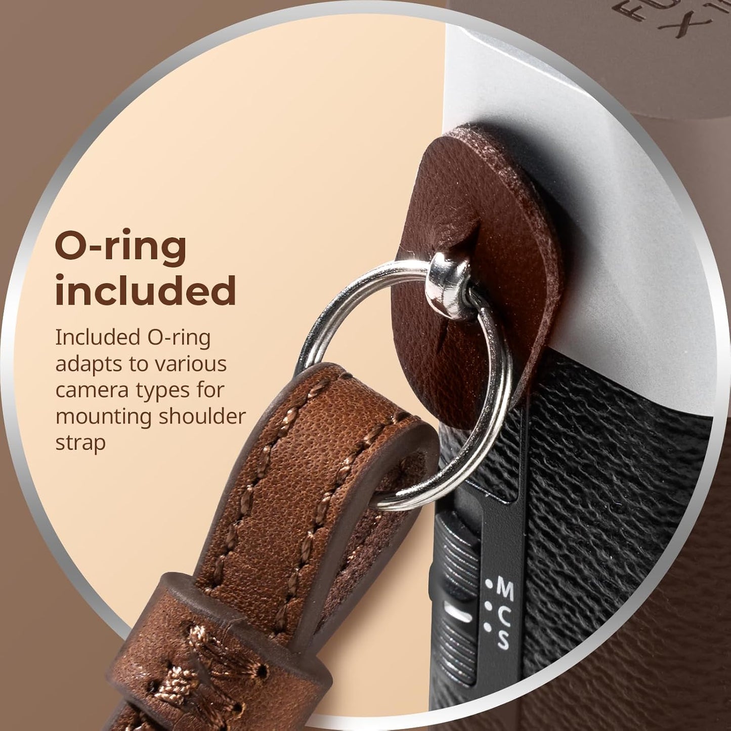 100 110cm (39 43in), 10kg (22lb) SMALLRIG Universal Leather Camera Neck Shoulder Strap for DSLR, Adjustable to to Max