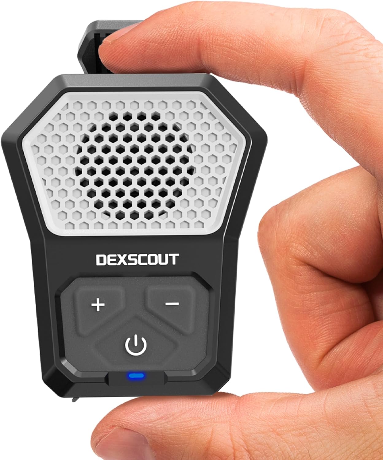 DexScout 12H Wearable Bluetooth Speaker, Portable Wireless Clip-on Mini Water-Resistant Speaker, Playtime, Built