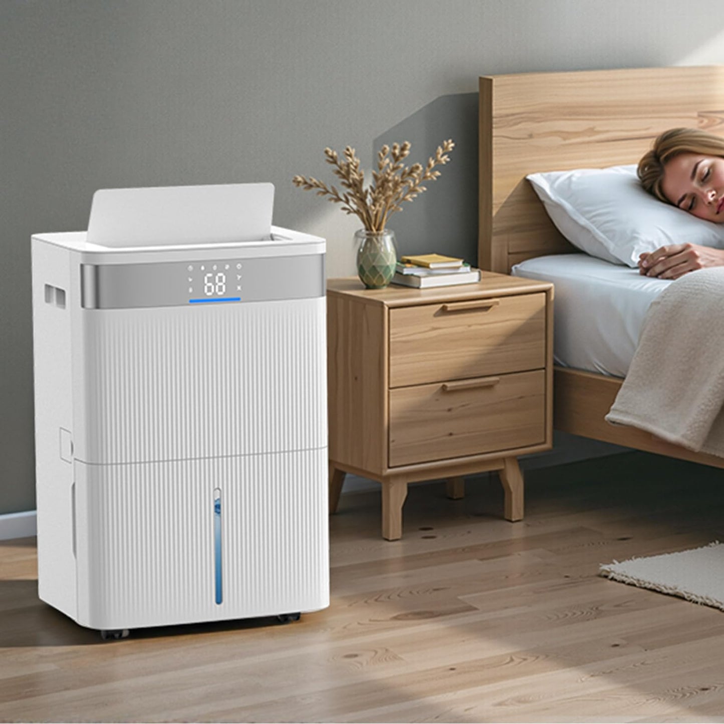 VEVOR 80 Pints Dehumidifier for Home & Basement, 4500 Sq.Ft Large Coverage, Drain Hose for Commercial & Industrial Use, Smart Humidity Control, Low Noise for Warehouses, Bathroom, Bedrooms & Storage