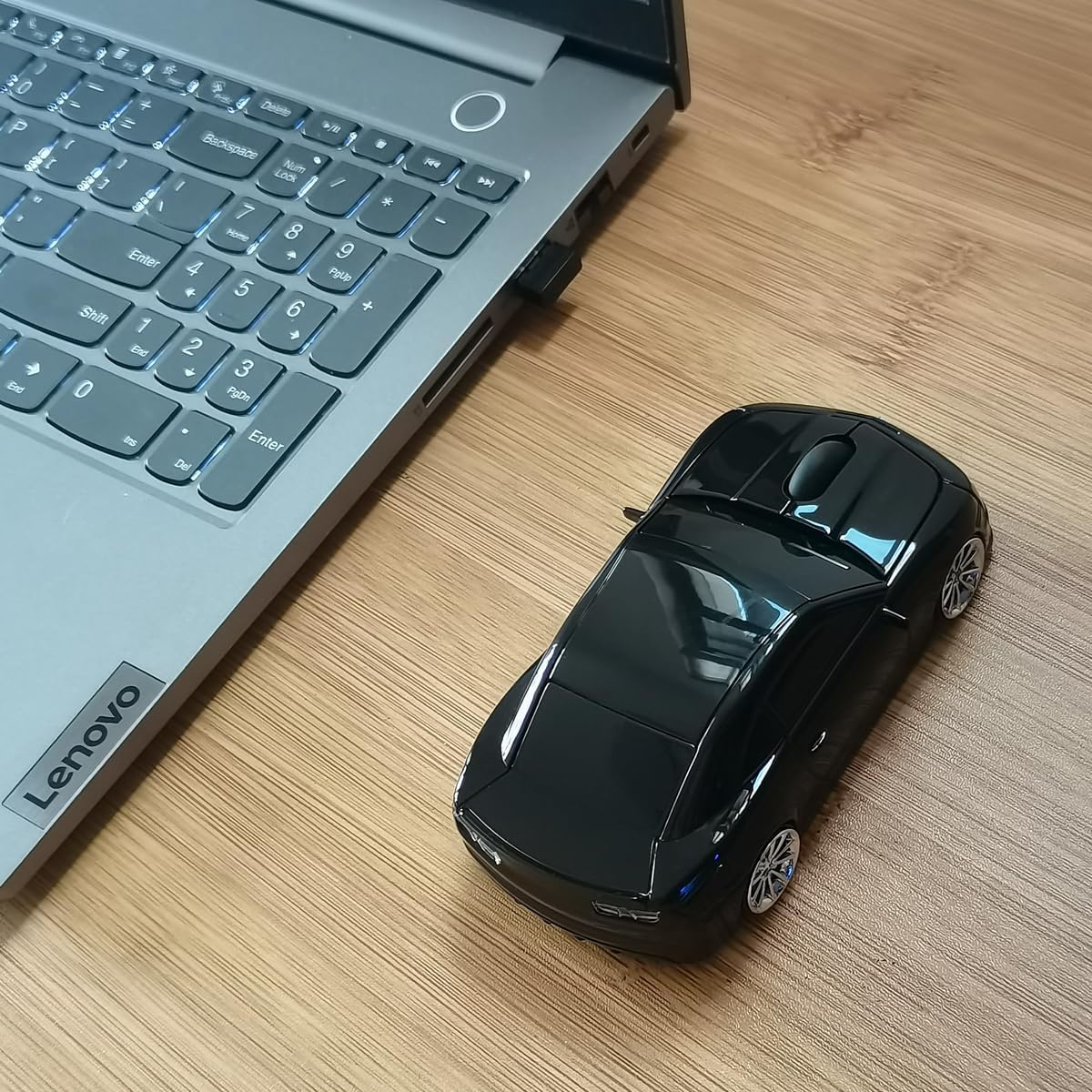 SDGSQHA 2.4Ghz Wireless Car Mouse, Cool Shape Computer Mouse for Laptop PC Mac (Black)