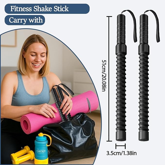 Ropeless Battle Ropes for Exercise Workout, Cordless Jump Rope, Portable Workout for Home Gym, Exercise Battle Ropes for HIIT Workouts, Low-Impact Cardio Training (2 Ropes with Bag)