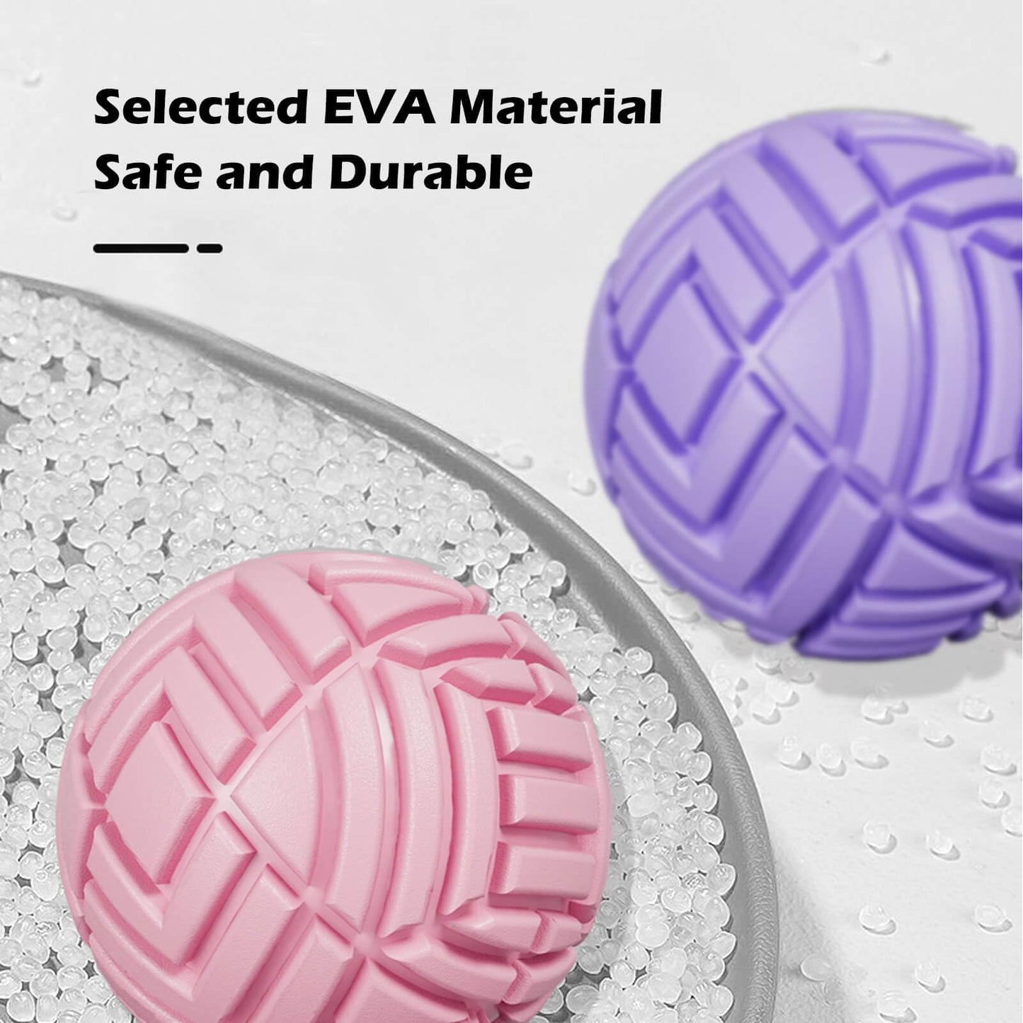 Tetop Fitness Muscle Massage Ball, 3.15in, Therapy Ball for Trigger Point Massage, Myofascial release, Mobility ball for Exercise & Recovery (Purple)