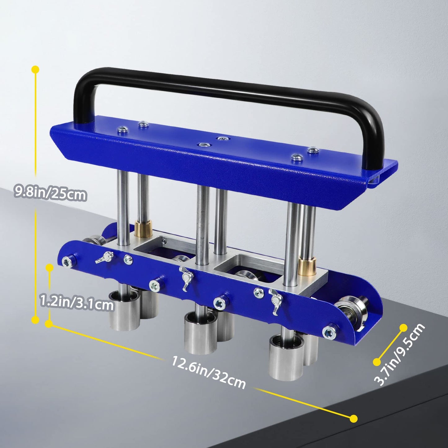 Three-Station Edge Roller for Bending Metal Roofing Materials at 0-90 ° Angle,Sheet Metal Edge Roller Bender Fit for 29 to 22-Gauge Steel,Making 5/8" to 4" (16 to 102 mm) Bends.