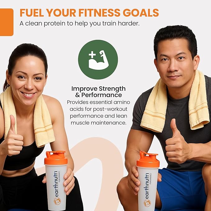 EarthNutri - Egg White Protein Powder Supplement for Pre, Intra or Post Workout, 26g of Protein Per Serving, Supports Muscle Strength & Recovery, No Artificial Additives - Cookies 20 Servings (640g)