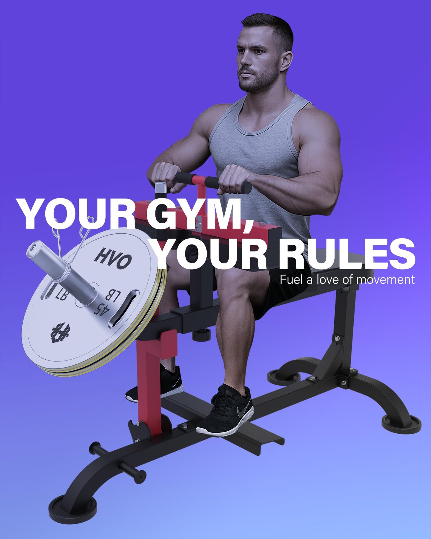 HVO Seated Calf Raise Machine: Calf Machine Home Gym Calf Workout Machine Exercise Equipment