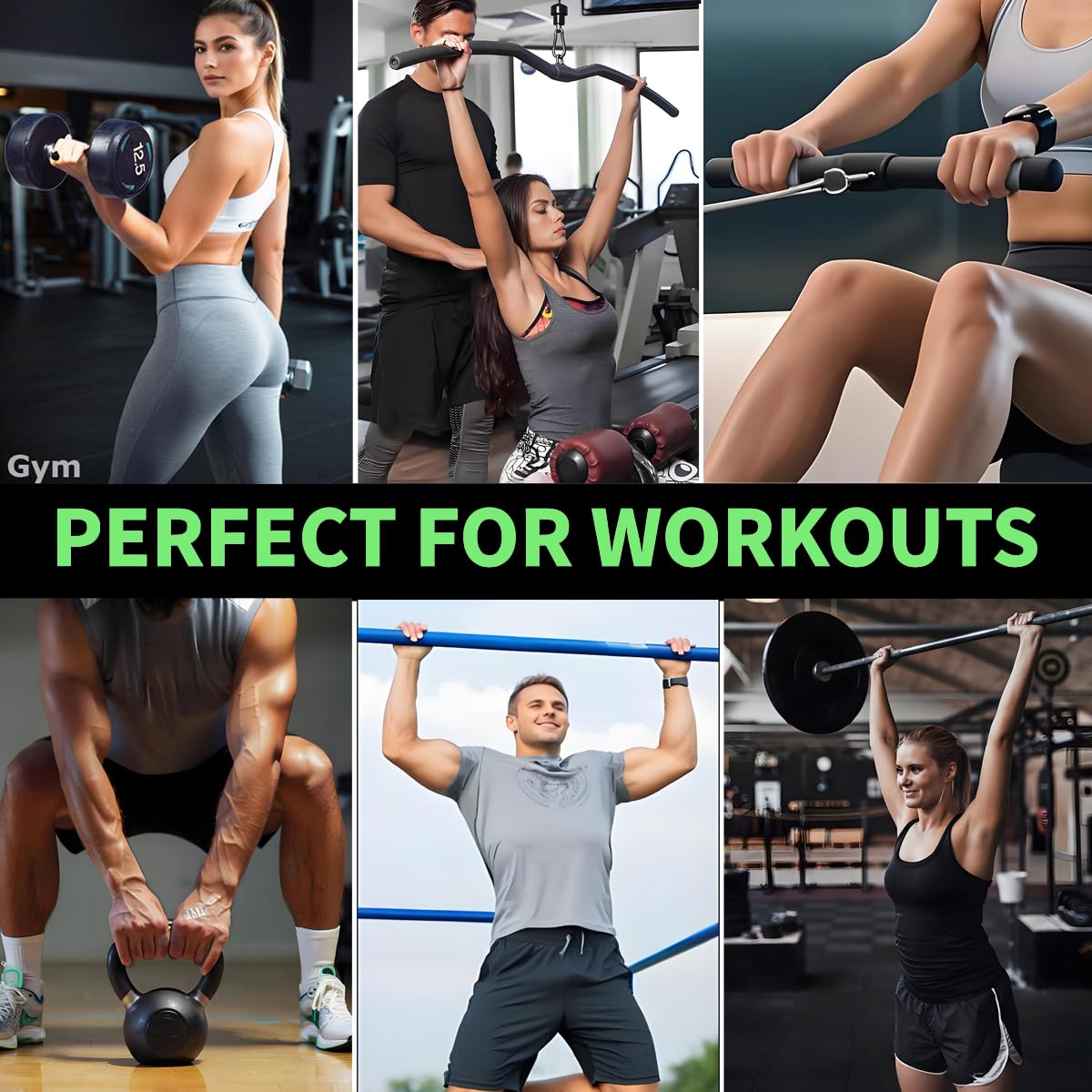 Anti-Slip Workout Grips, Rubber Gym Palm Protectors for Weight Lifting, Pull-Ups, Dumbbell, Fitness Training and Exercise, No Sweaty Hands, Ergonomic Hand Protection Gloves for Men & Women (ZS-Green)