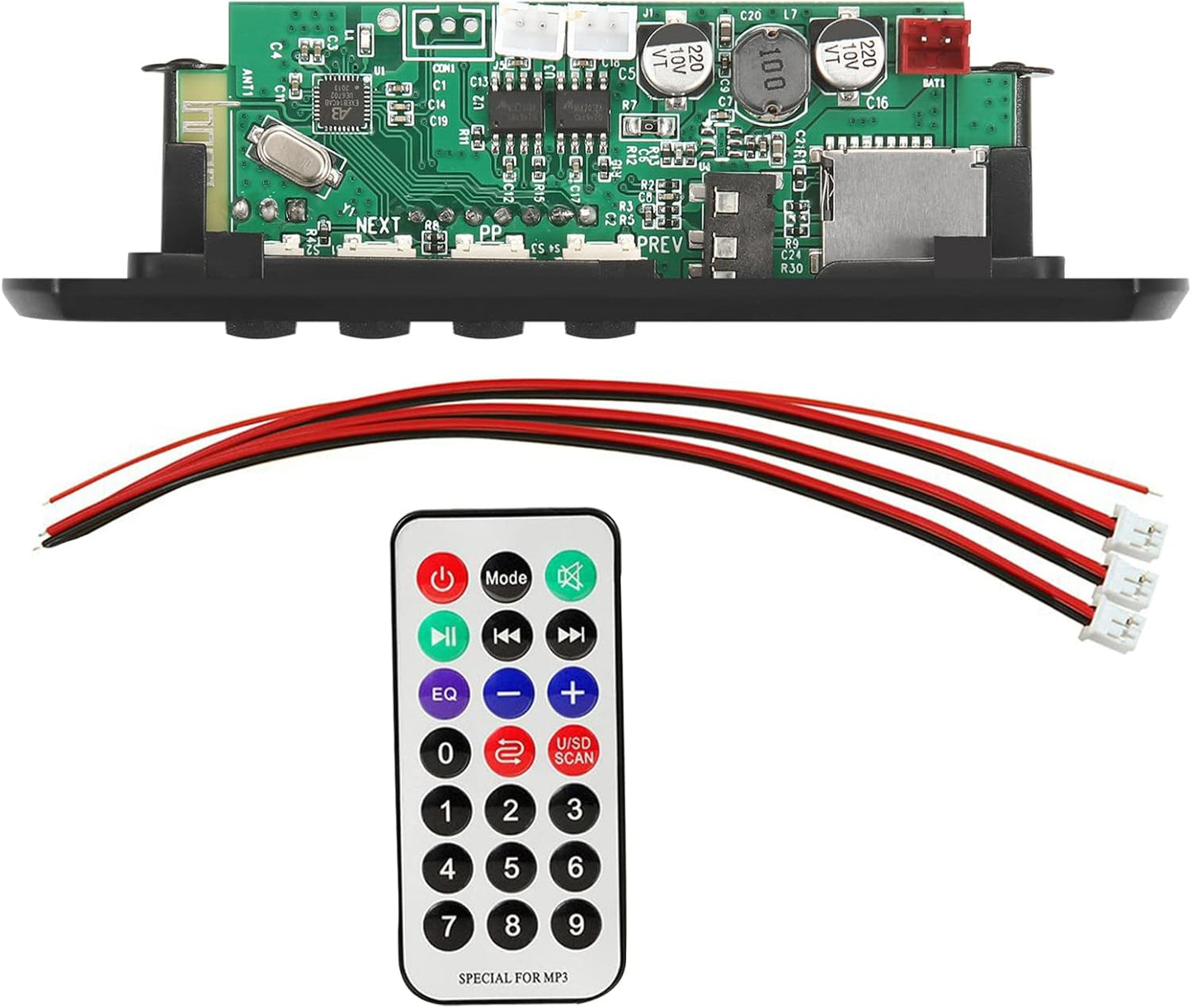 ZEZEFUFU 25W 12V MP3 5.0 50W Amplifier Player Decoder Board Bluetooth Car FM Transmitter