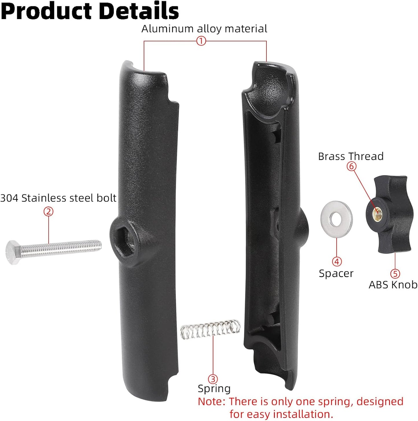 FPN 1" 1" (5.91" Aluminum Alloy Double Socket Arm Compatible with RAM Mounts B Size Ball Components, Fits Industry All