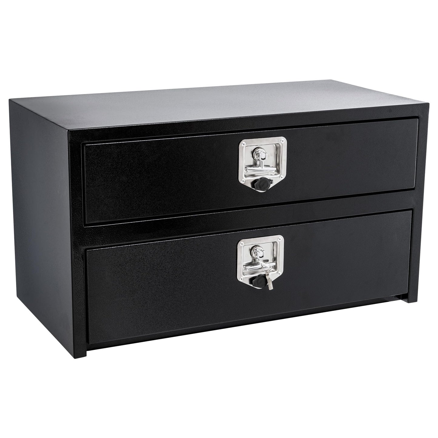 MOVECOM 36 Inch Truck Tool Box,T-Handle Lock Heavy Duty Steel Storage Tool Box, Tool Chest Organizer Lock and Keys, For Pickup, Truck Bed, RV, Trailer, Waterproof Box, Durable 36"x 18"x 20" Black