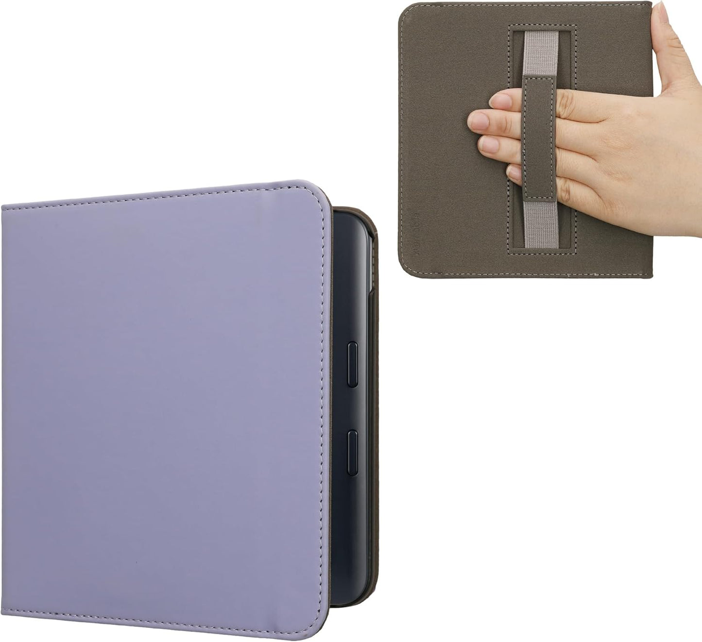 kwmobile Lavender e-Reader Cover for Kobo Libra - Synthetic Leather Case with Strap