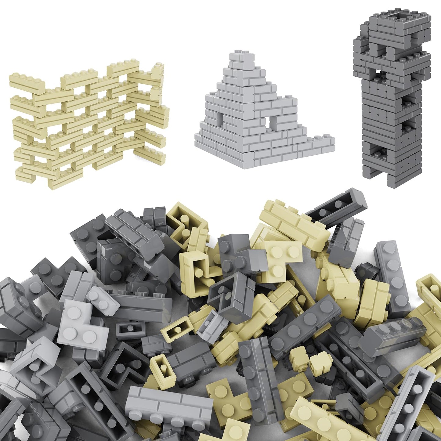 Classic Building Bricks, 300 Pcs Masonry Profile Bricks, Wall Bricks Blocks, Compatible with Lego Parts and Pieces(300 Pcs)