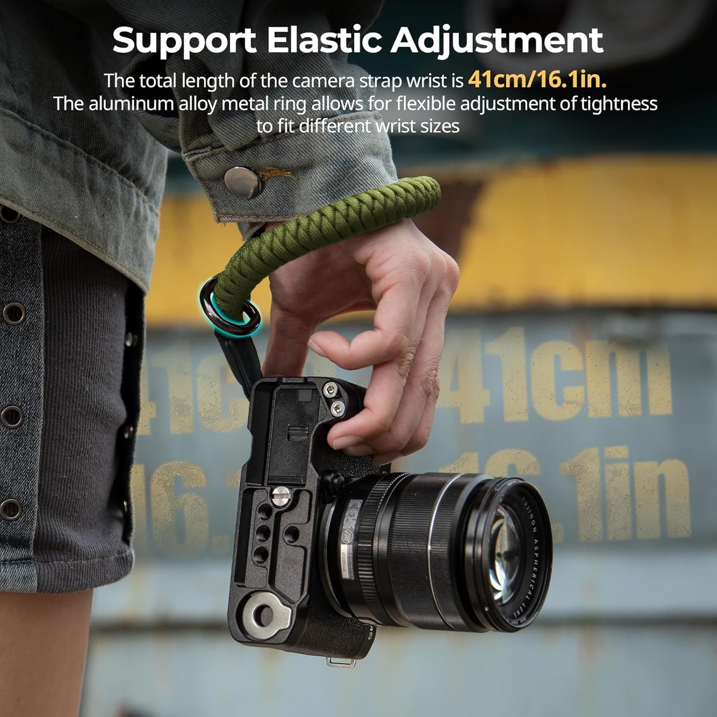 5054 SMALLRIG Camera Wrist Strap, Universal Braided Camera Hand Strap, Adjustable Safety Strap Compatible for DSLR
