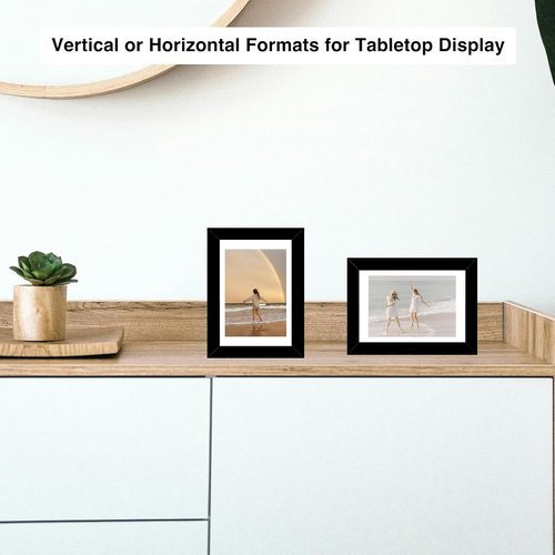 JCJMY 18-Pack 4x6 Picture Frames - Black Gallery Wall Frame Set for Tabletop & Wall Decor