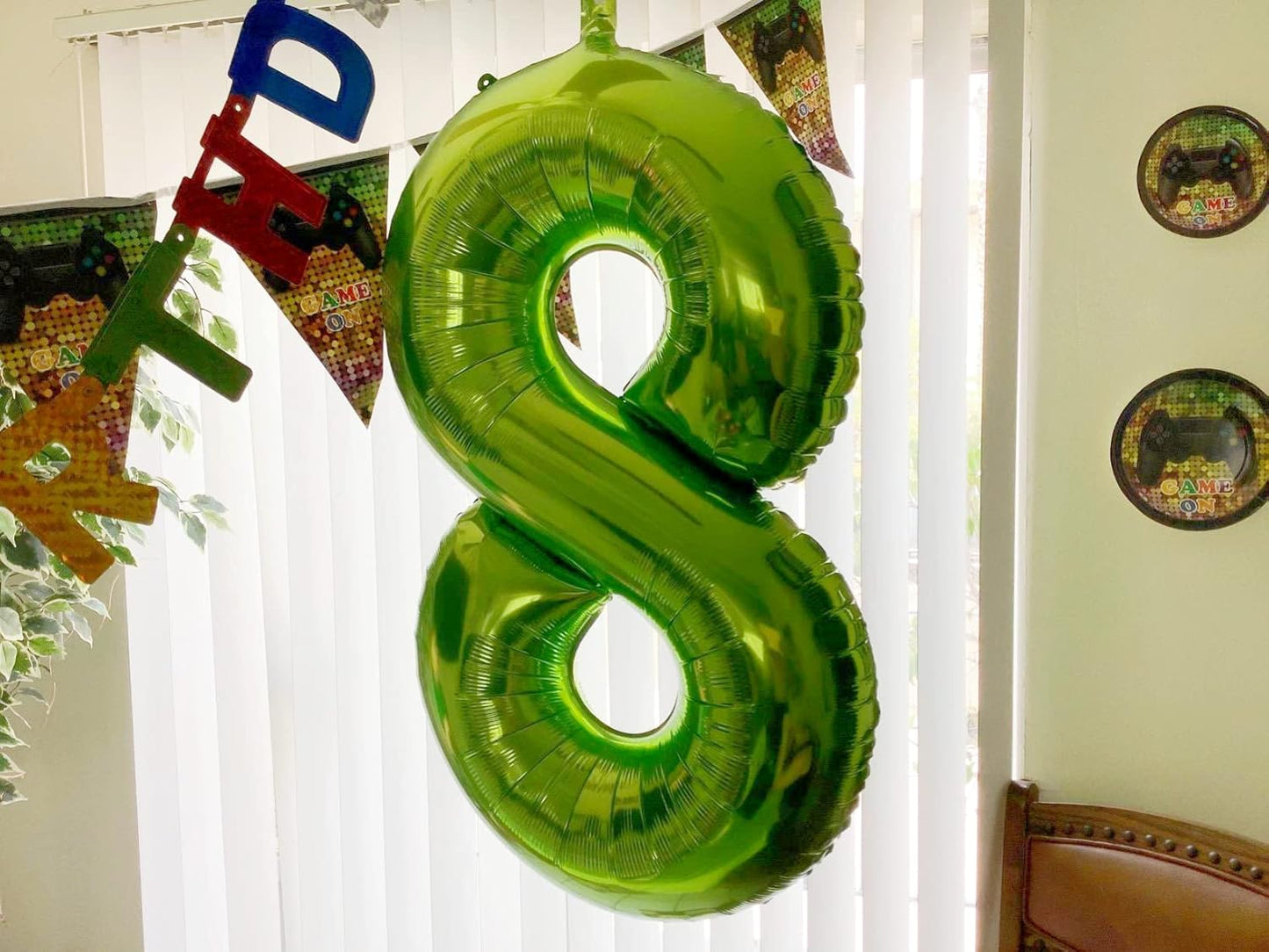 Number 6 Balloon by [Brand Name] - 40 Inch Light Green Birthday Decoration for Boys & Girls