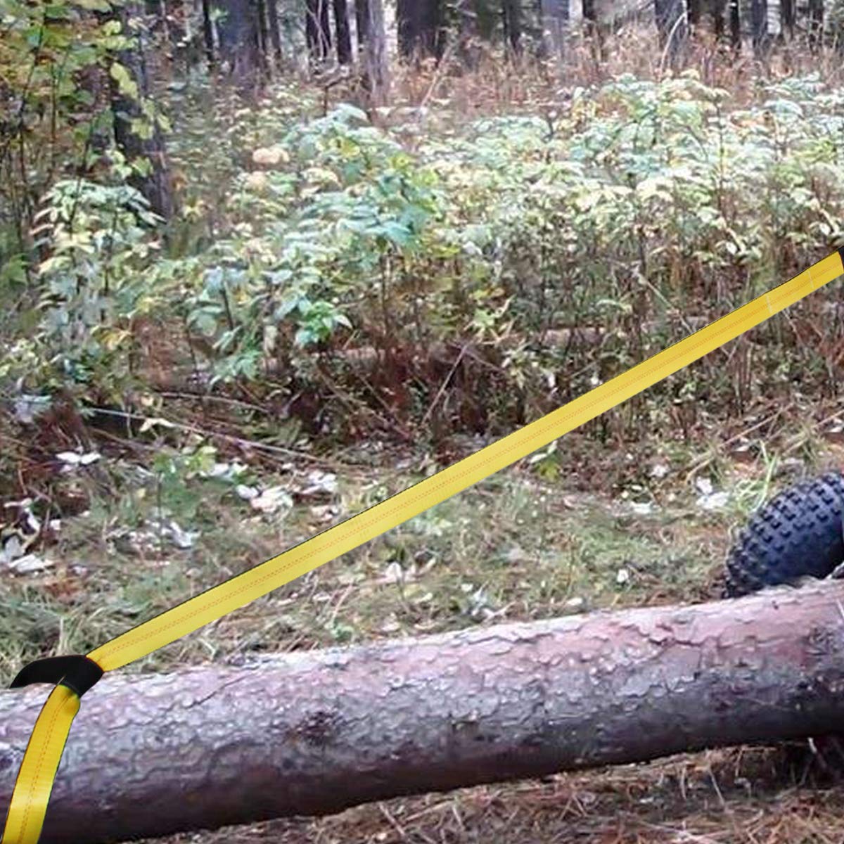 JCHL Lift Sling Straps 10'x2 15,000 Pound Capacity 2-Pack Heavy Duty Lifting Slings Web Sling Tree Saver Recovery Strap Web Sling Winch Strap Yellow