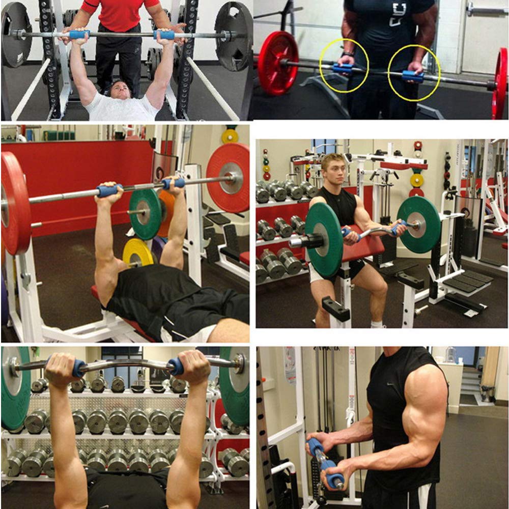Grip Fat Bar Dumbbell Grips - Thick Barbell Handle for Weightlifting, Fitness - Silicone Non-Slip Protective Pad, 1 Pair Green