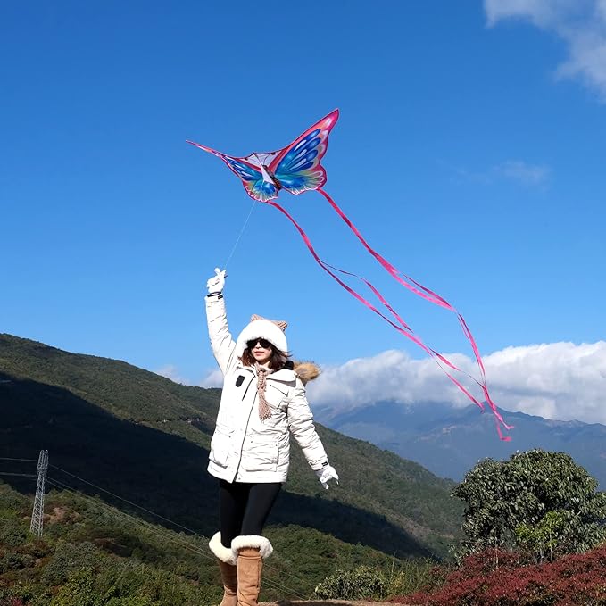 Kites for Kids & Adults, Beach Kites Set for Beginners, Easy to Fly Large Kites Pack for Boys and Girls, Kite String Included, Perfect for Outdoor Activities