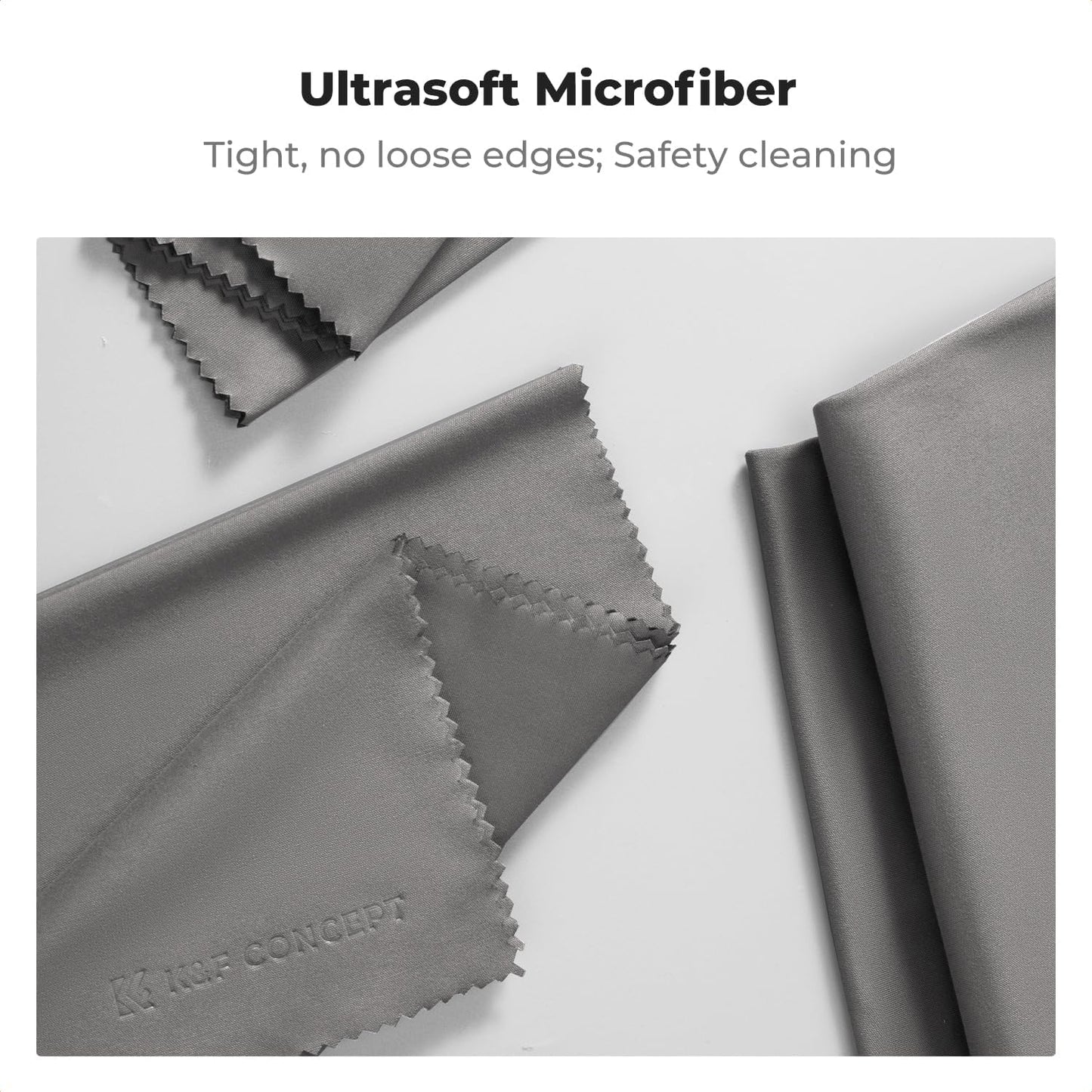 K&F CONCEPT 4 Pack 16''x16'' Extra Large Microfiber Cleaning Cloths, Oversized Microfiber Cloths for TV Screen