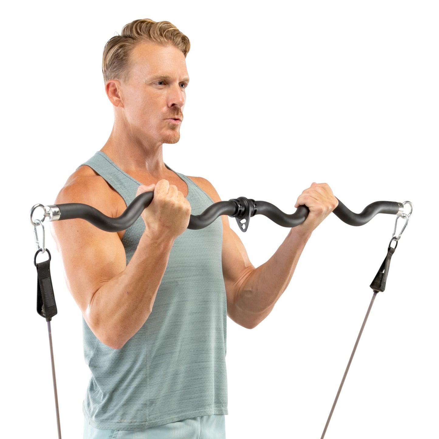 Marcy Deluxe Exercise Curl Bar for Lats, Curls and More for Home Gym Workouts BBEB-7355