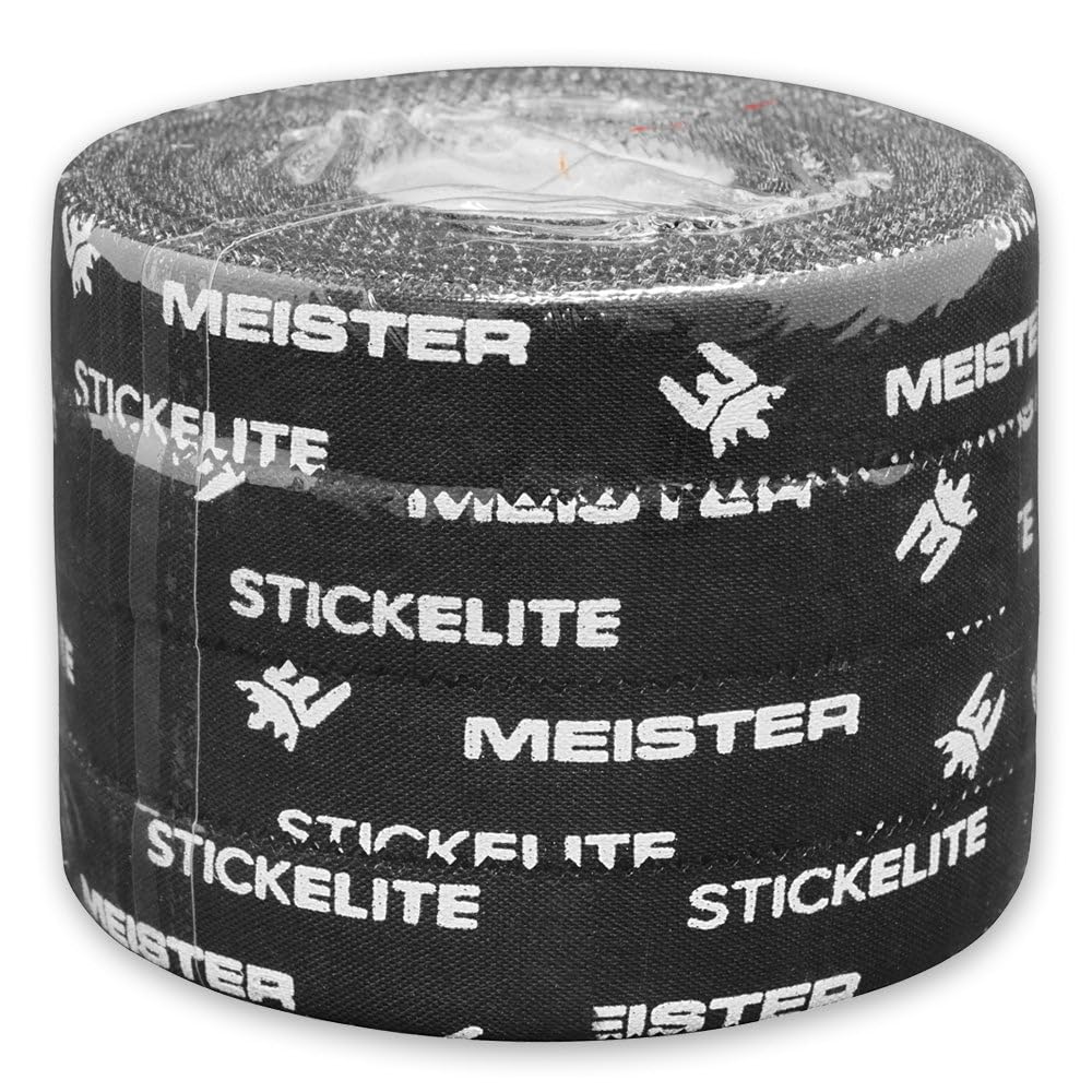 Meister StickElite Professional Porous Athletic Tape for Fingers & Toes - 15yd x 1/2" - Black - 2 Rolls