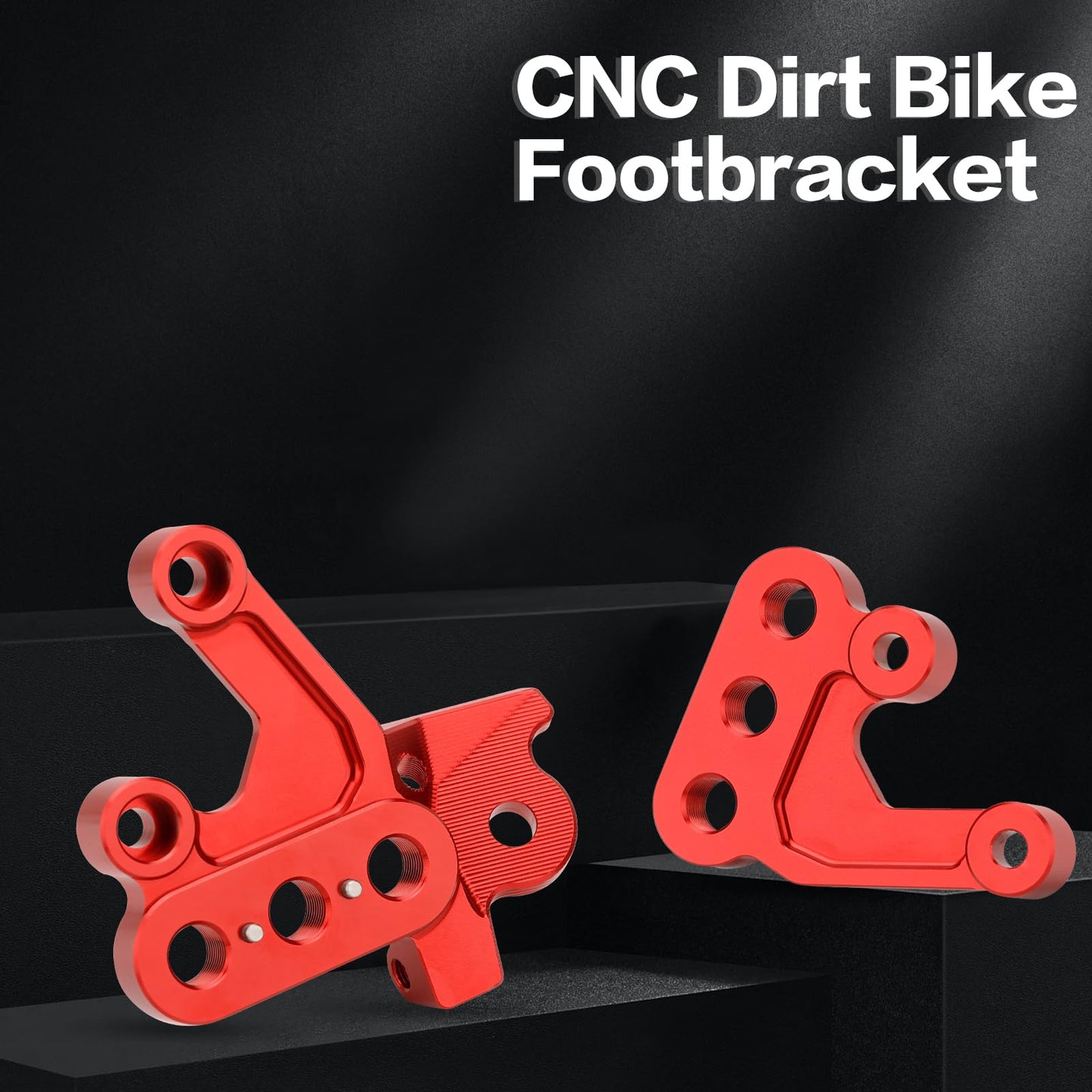 LKV Surron Peg Bracket for Sur Ron Light Bee X/S, CNC Aluminum Foot Peg Mount Pedal Support for Electric Dirt Bike, Heavy Duty Footrest Replacement (Red)