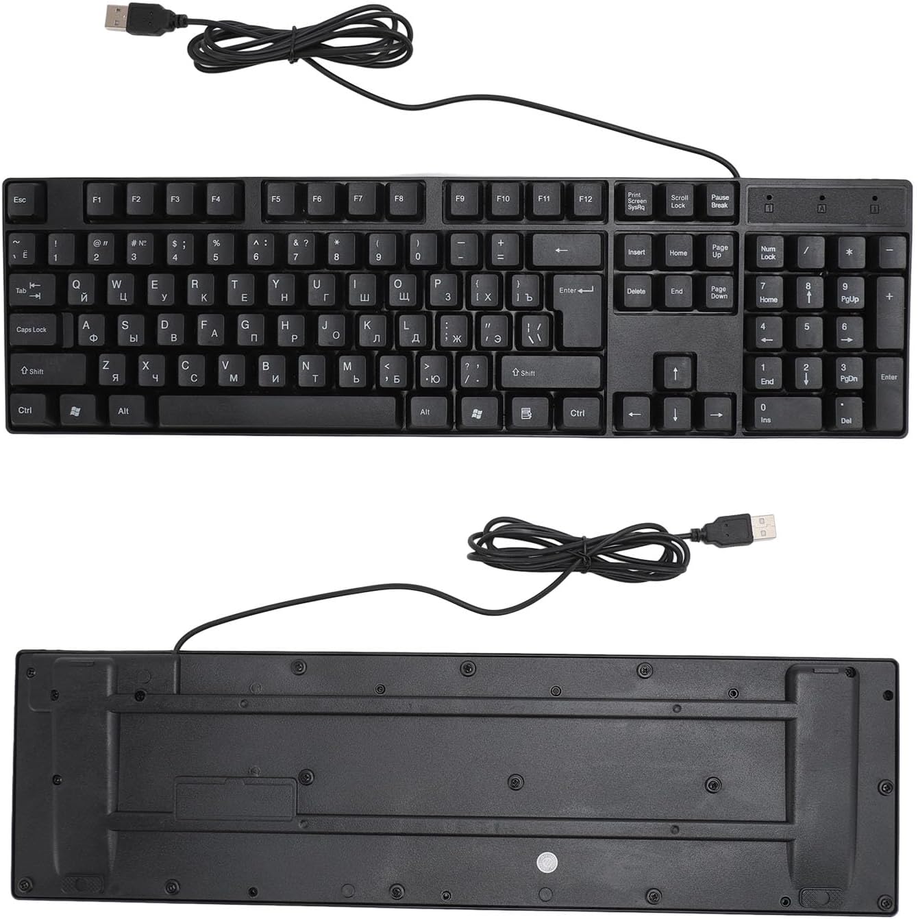 BTSEURY K1800 104 4.9ft USB Wired Gaming Keyboard Keys, Minority Language, Cable, Ergonomic Design for Office