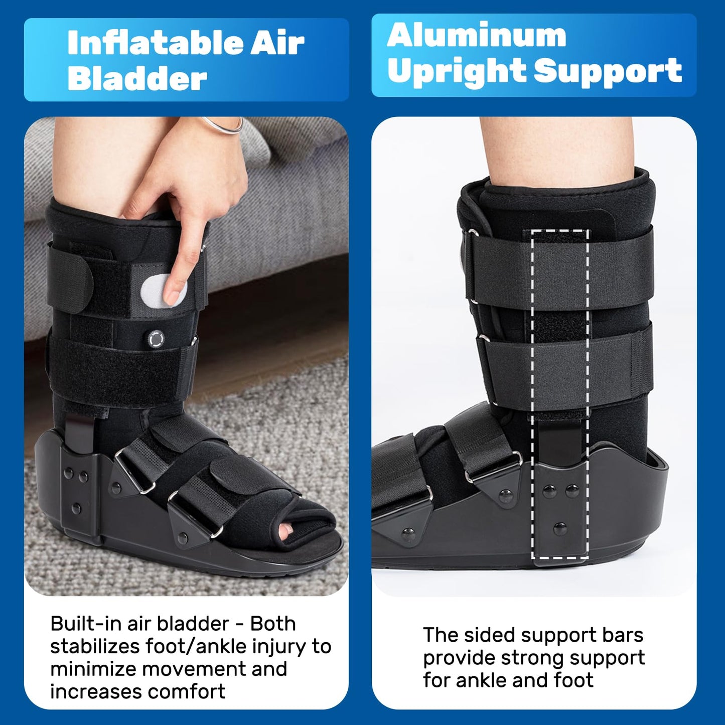 kefit Walking Boot Fracture Boot for Broken Foot, Sprained Ankle-Medium