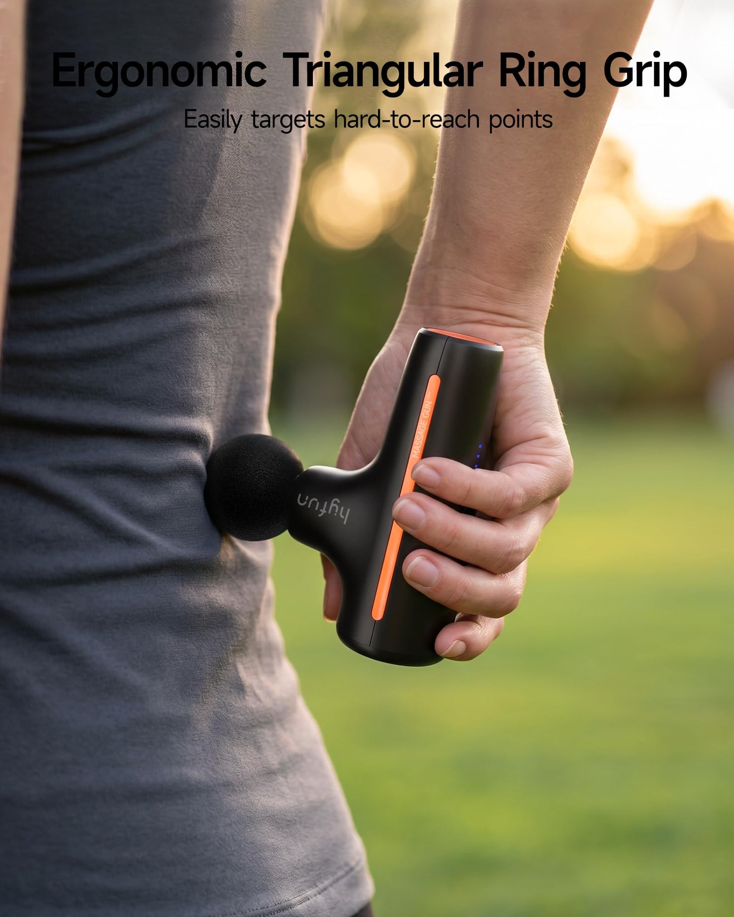 HYFUN H1 Super Mini Massage Gun, Compact Portable Deep Tissue Massage Gun, Pocket-Sized Sports Travel Massager, Percussion Muscle Massager Gun for Home, Gym, Office, Black