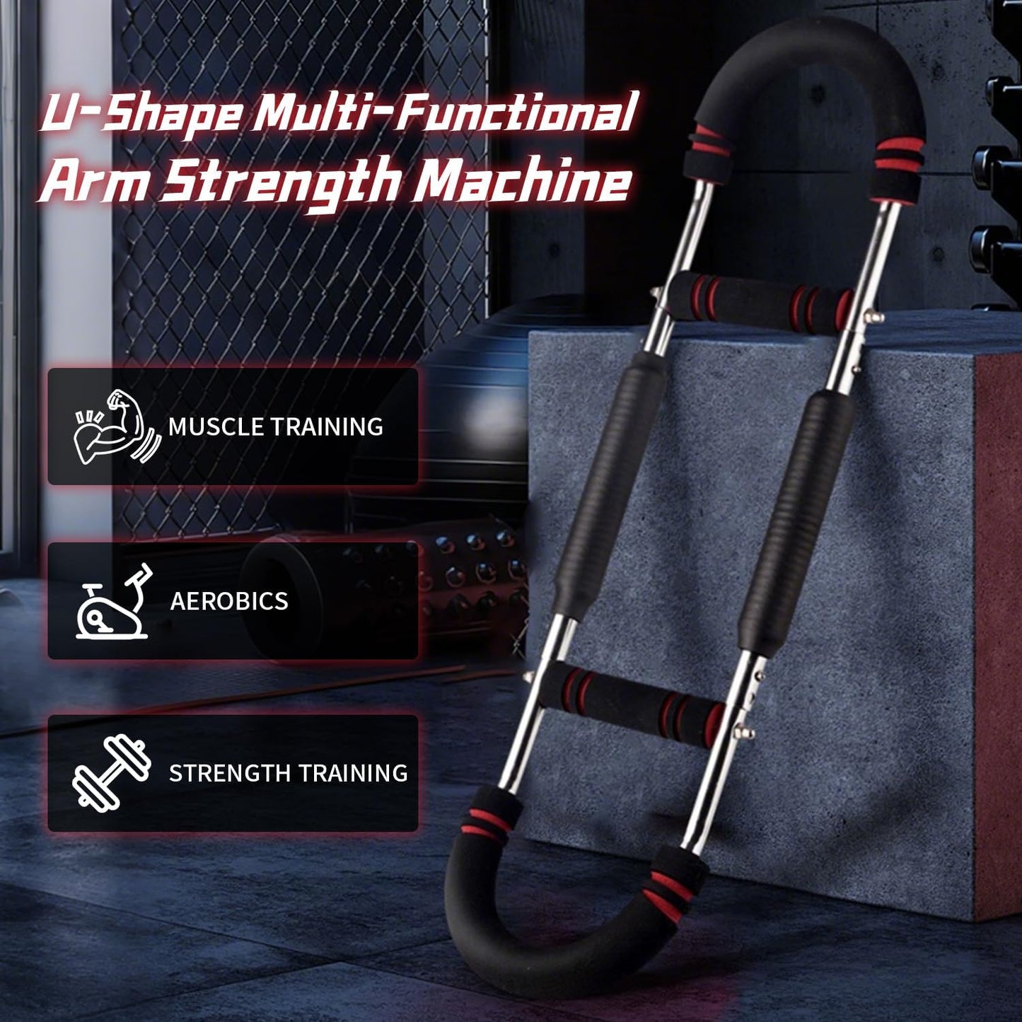 Twister Arm Trainer for Biceps, Chest & Core – Adjustable Resistance Arm Workout Equipment for Home Gym, Strength Training & Muscle Building (40-100 lbs Resistance)