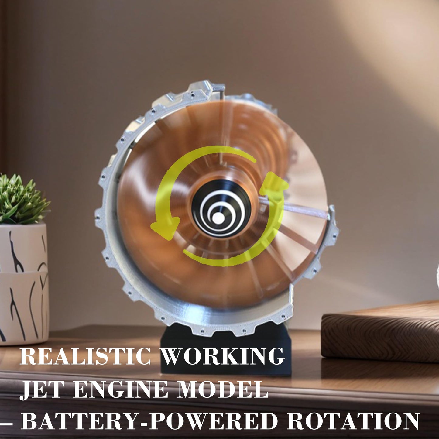 NEOLIAN 11-Inch Turbofan Engine Model Kit Realistic Jet Engine Model for Adults 3D Printed Mini Jet Engine Display with Stand Cool Toy & Gift (DIY Assembly) (DIY Assembly)