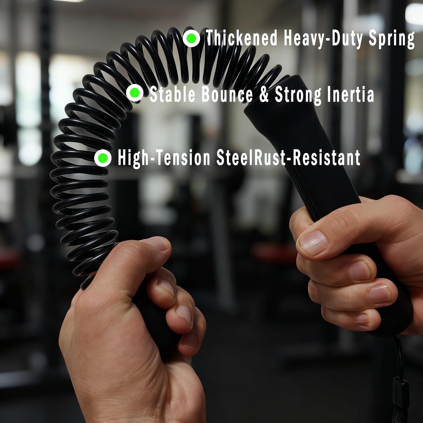 TOPIOUUA Ropeless Battle Rope - HIIT Weight Training, Multi-functional Home and Travel Exercise Equipment, Unisex Exercise Training Battle Rope Fitness Equipment with Anti-slip Tape（Gray）